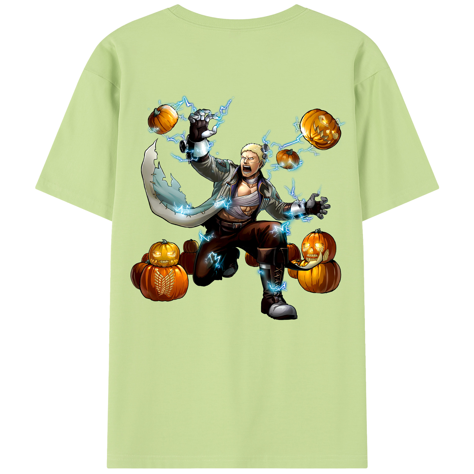 （画像用） 進撃の巨人 ライナー・ブラウン Attack on Titan Reiner Braun 綿100％半袖Tシャツ（背面プリント）